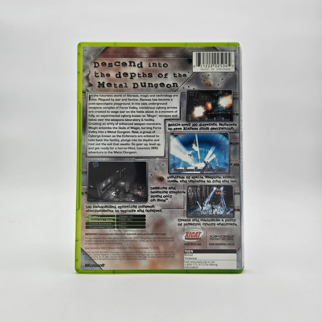 Metal Dungeon (XBOX) Authentic Tested No Manual