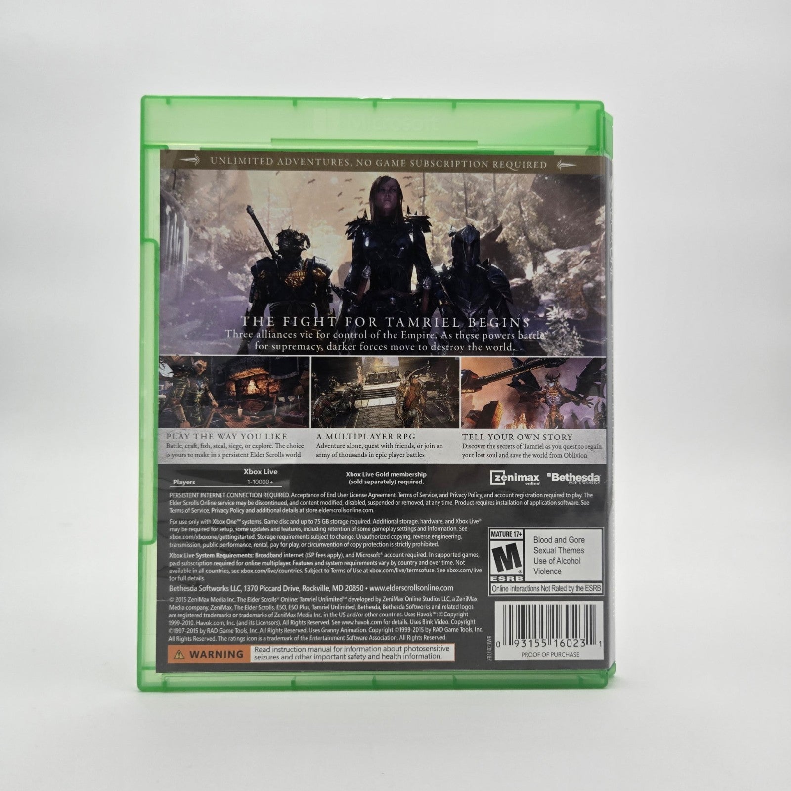 The Elder Scrolls Online Tamriel Unlimited (Xbox One) CIB Complete Authentic