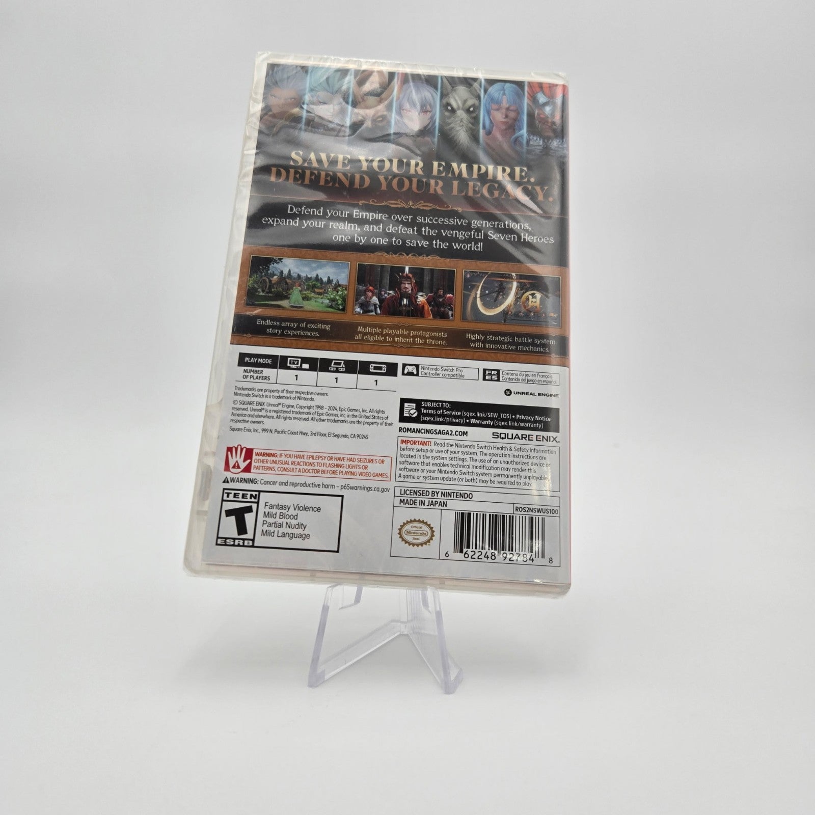 Romancing Saga 2: Revenge of the Seven (Nintendo Switch) CIB Factory Sealed