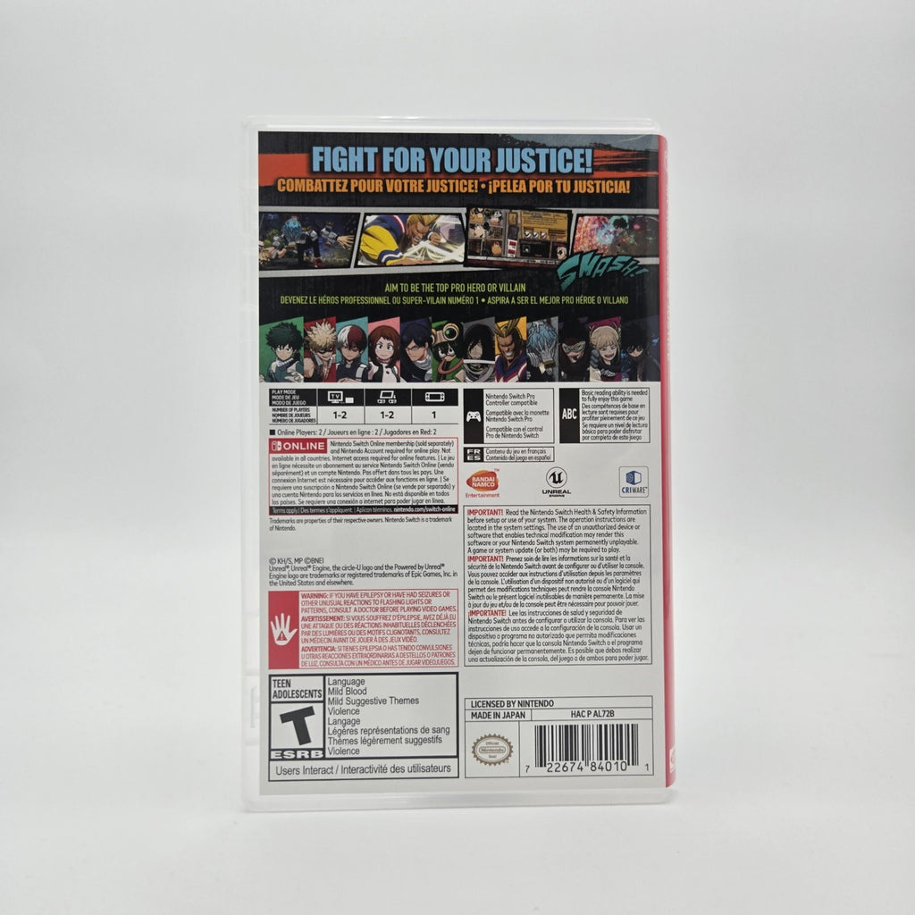 My Hero One's Justice (Nintendo Switch) CIB Complete Authentic Tested