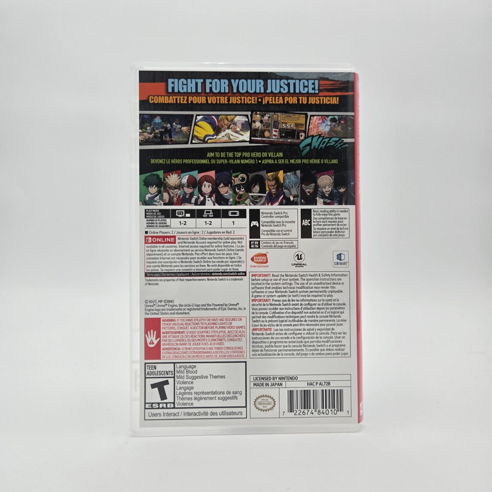 My Hero One's Justice (Nintendo Switch) CIB Complete Authentic Tested