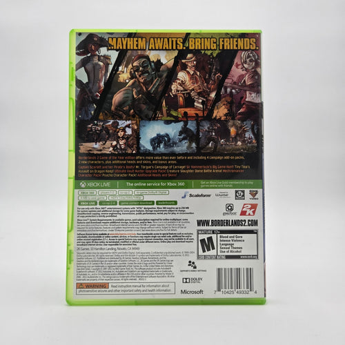 Borderlands 2: Game of the Year Edition (Xbox 360) CIB Complete Authentic Tested