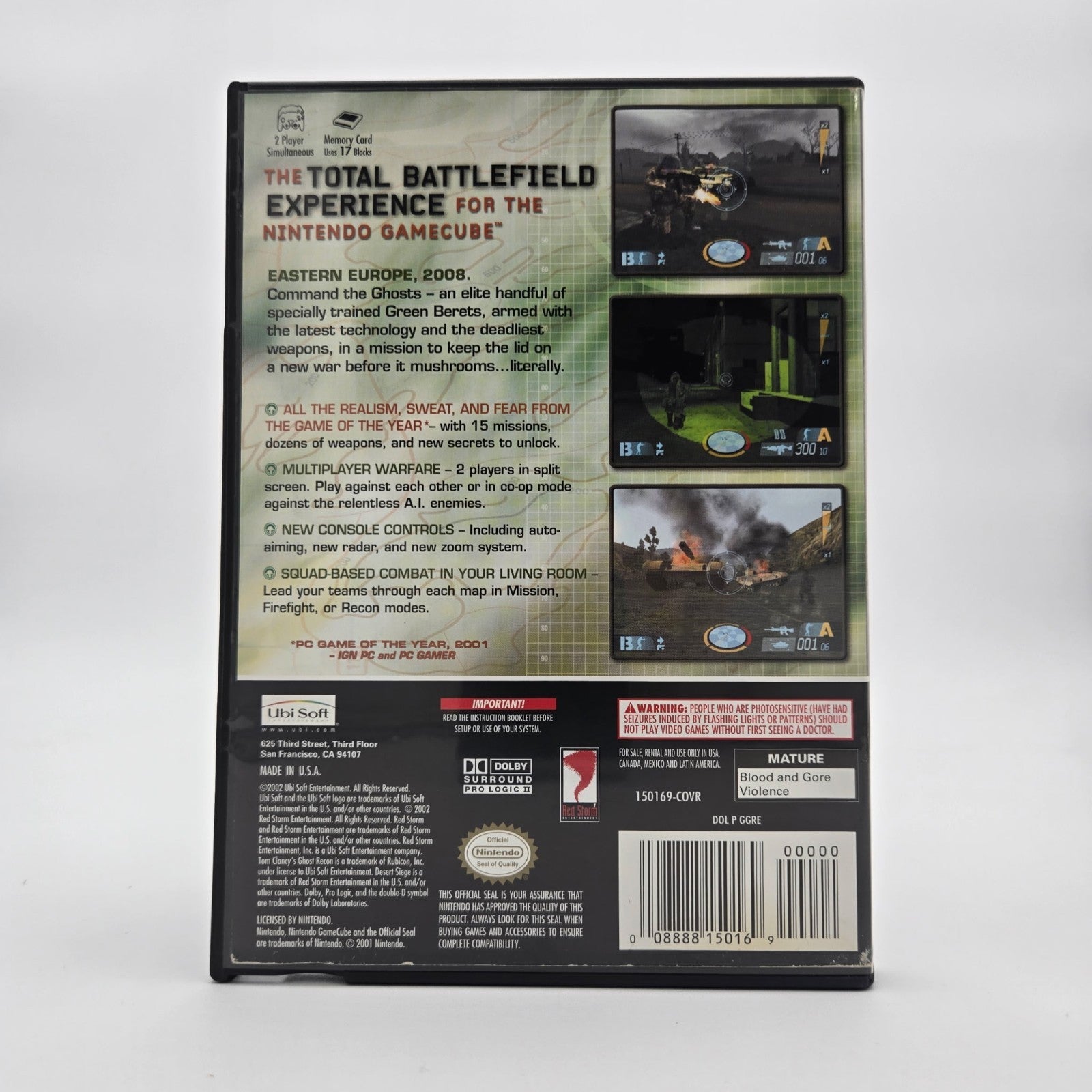 Tom Clancy’s Ghost Recon (Gamecube) Authentic Tested No Manual