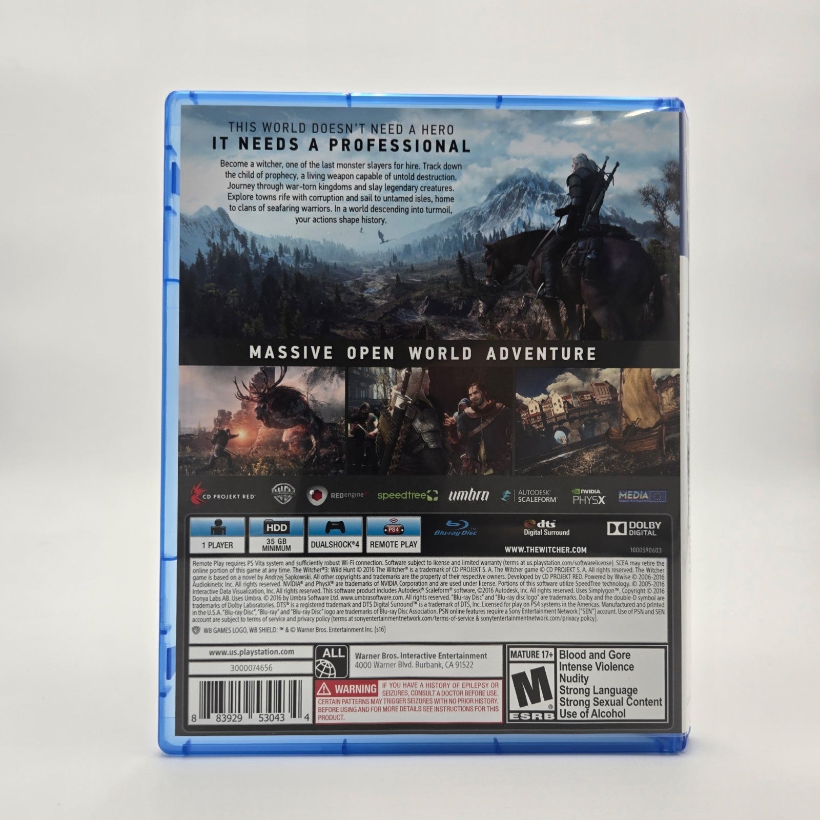 The Witcher 3: Wild Hunt (PS4) CIB Complete Authentic Tested