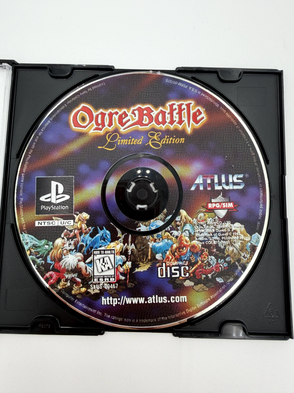 Ogre Battle (Playstation 1) Authentic Tested Disc Only
