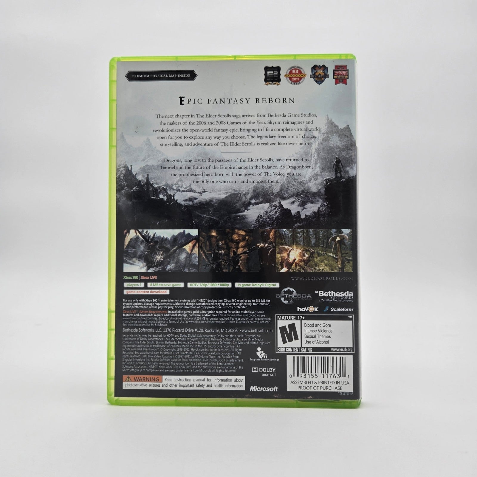 Elder Scrolls V: Skyrim (Xbox 360) CIB Complete Authentic Tested