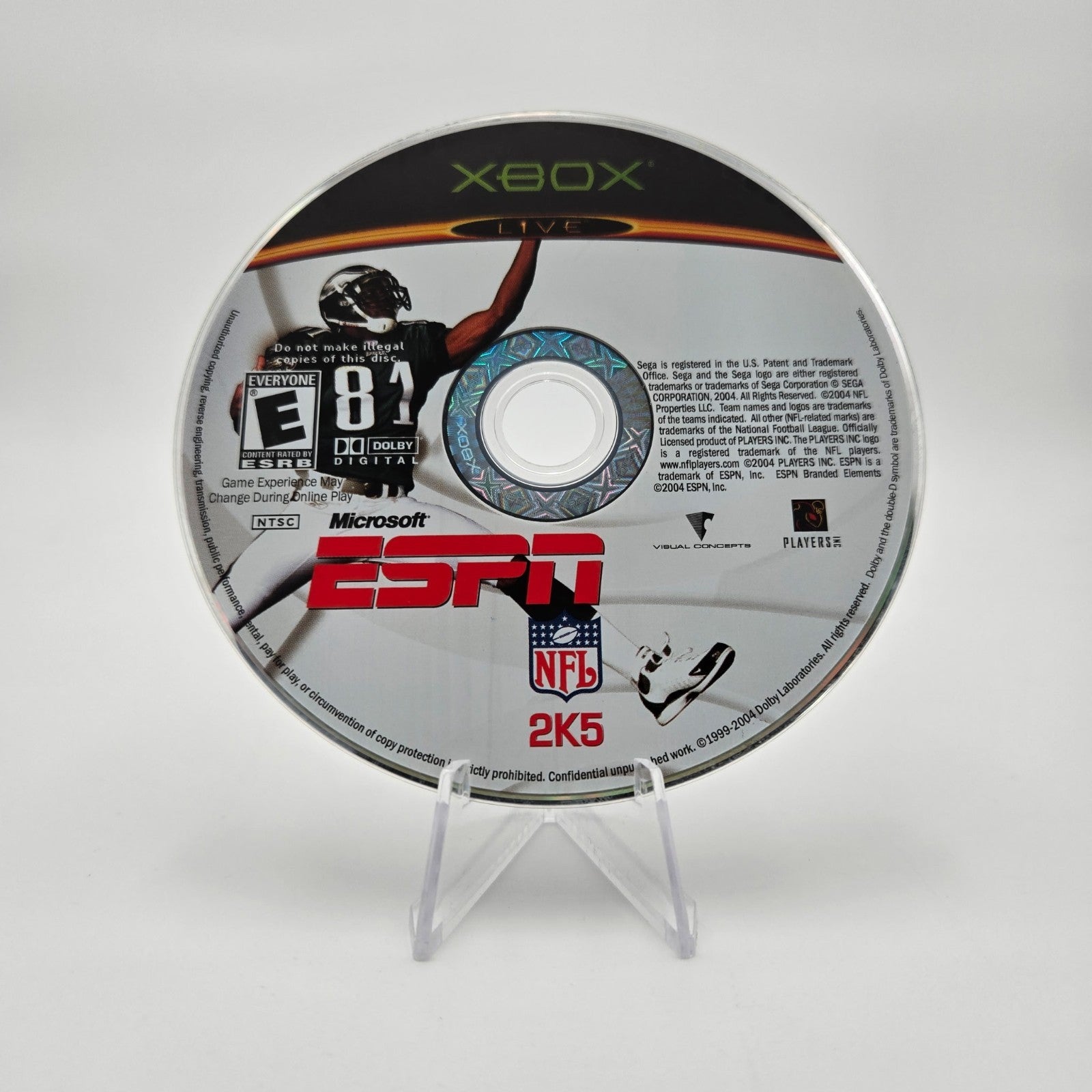 ESPN NFL 2K5 (XBOX) Authentic Tested No Manual