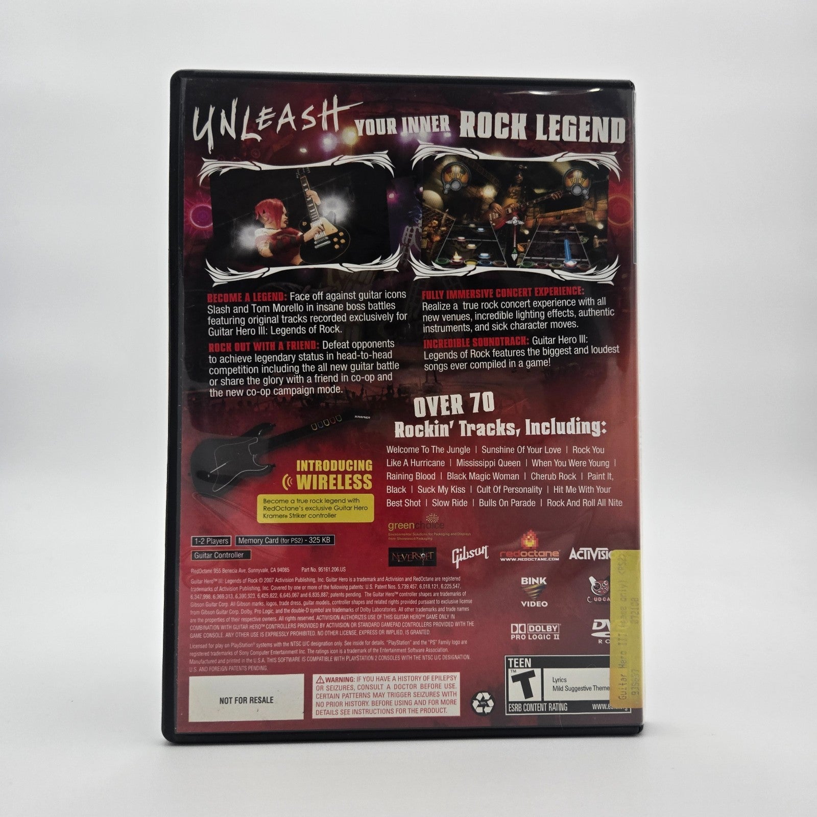 Guitar Hero III: Legends of Rock (Playstation 2) Authentic Tested No Manual