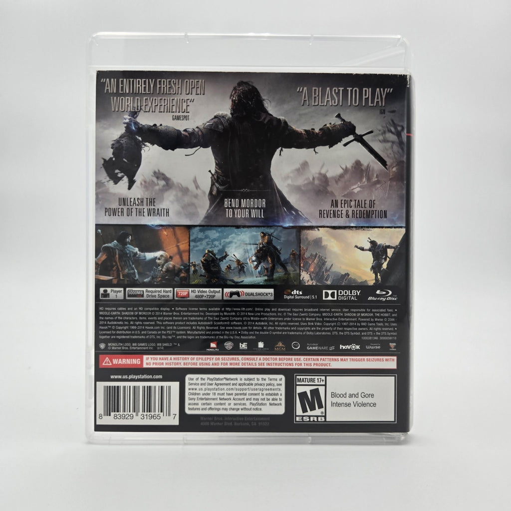 Shadow of Mordor (Playstation 3) CIB Complete Authentic Tested