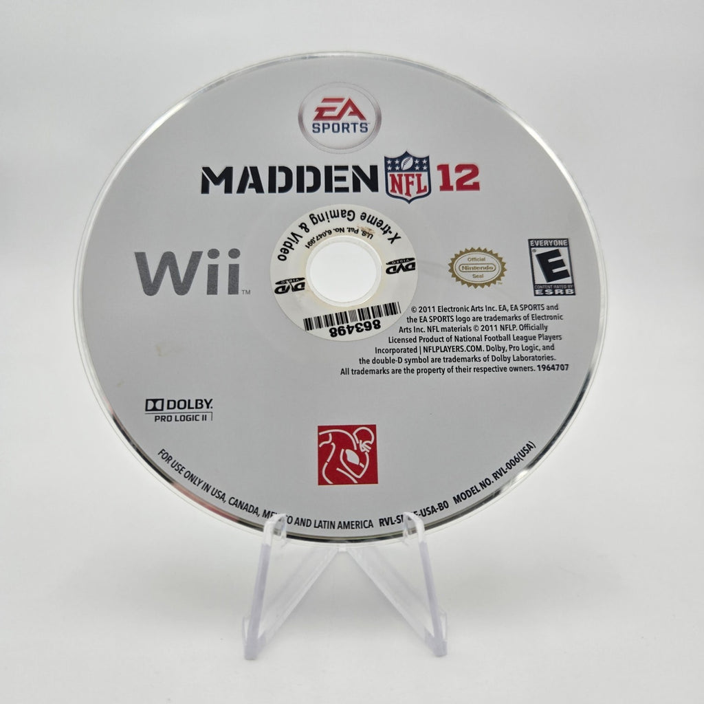Madden 12 (Wii) Authentic Tested No Manual