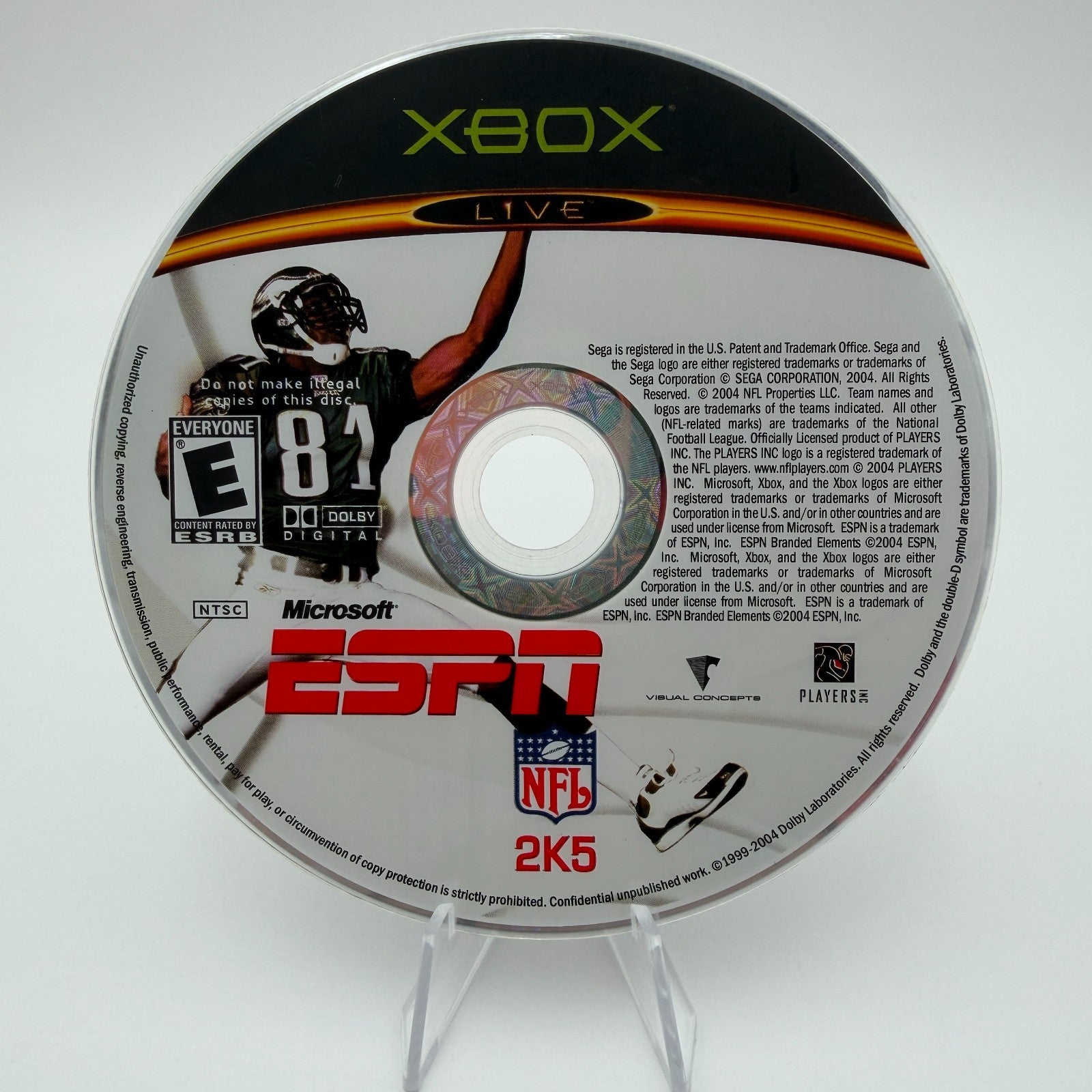 NFL 2K5 (XBOX) Authentic Tested Disc Only
