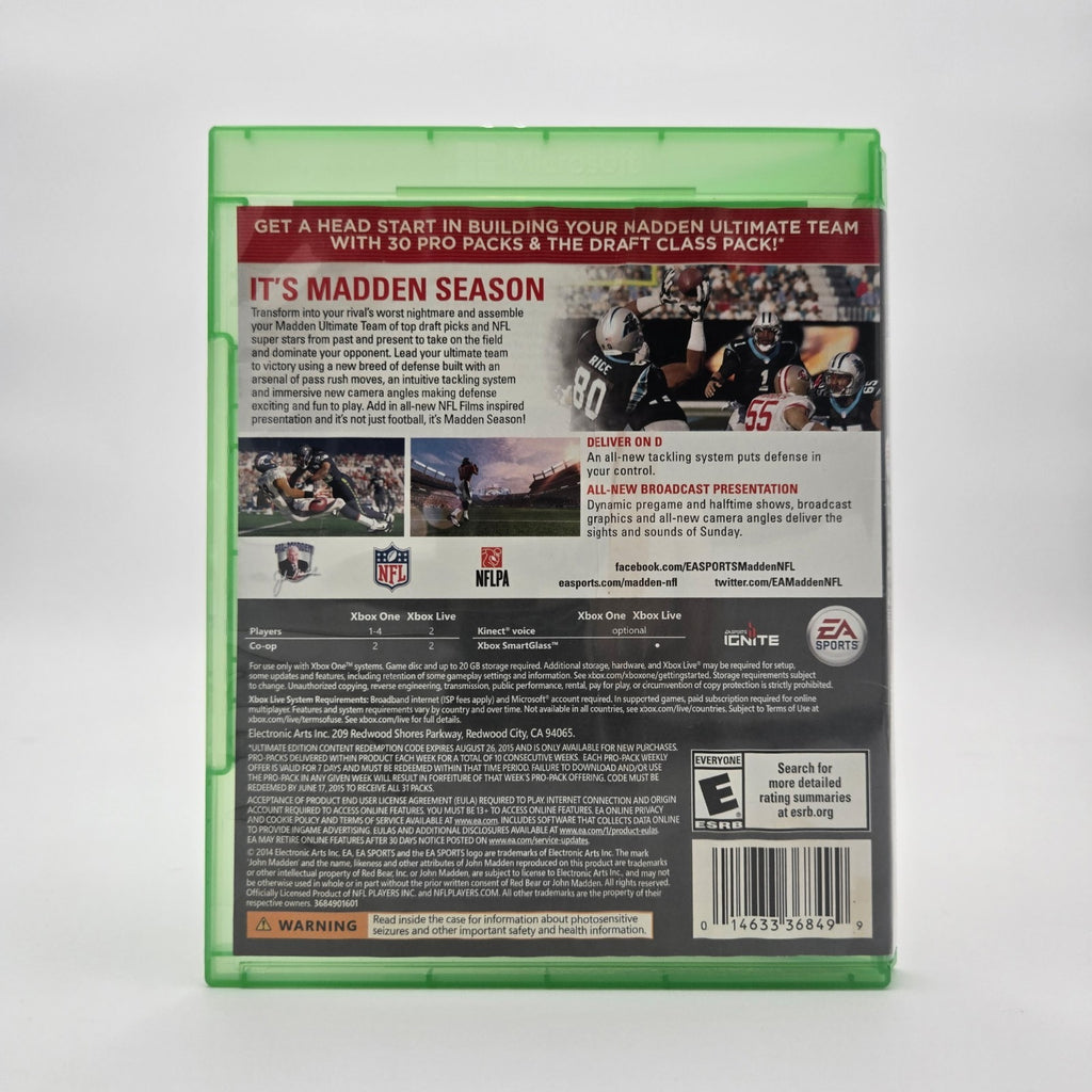 Madden NFL 15 Ultimate Edition (Xbox One) CIB Complete Authentic Tested
