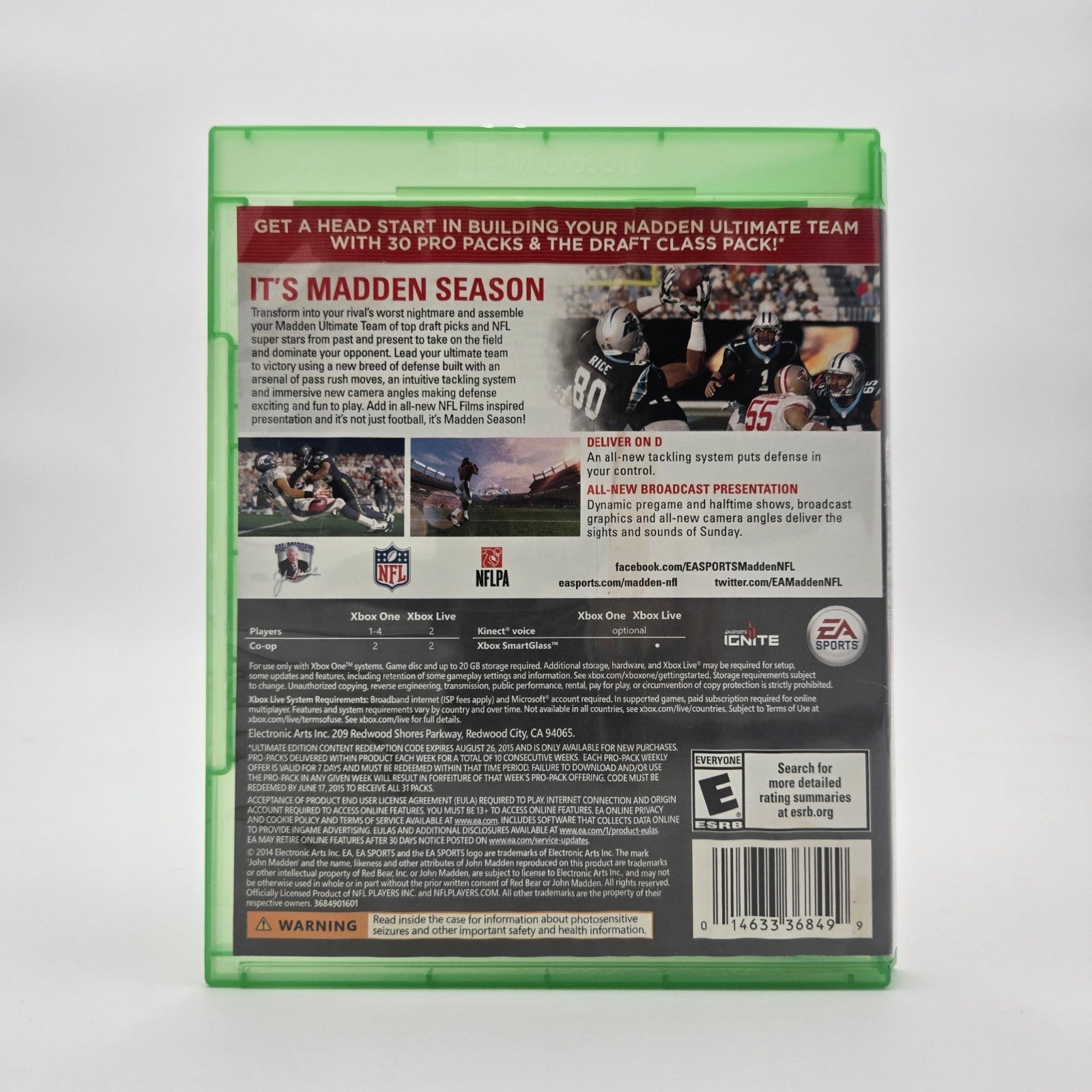 Madden NFL 15 Ultimate Edition (Xbox One) CIB Complete Authentic Tested