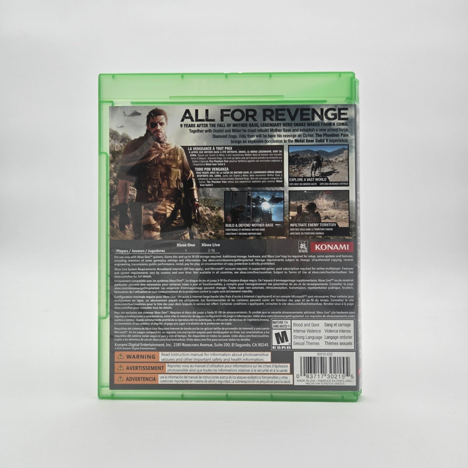 Metal Gear Solid V: The Phantom Pain (Xbox One) CIB Complete Authentic Tested