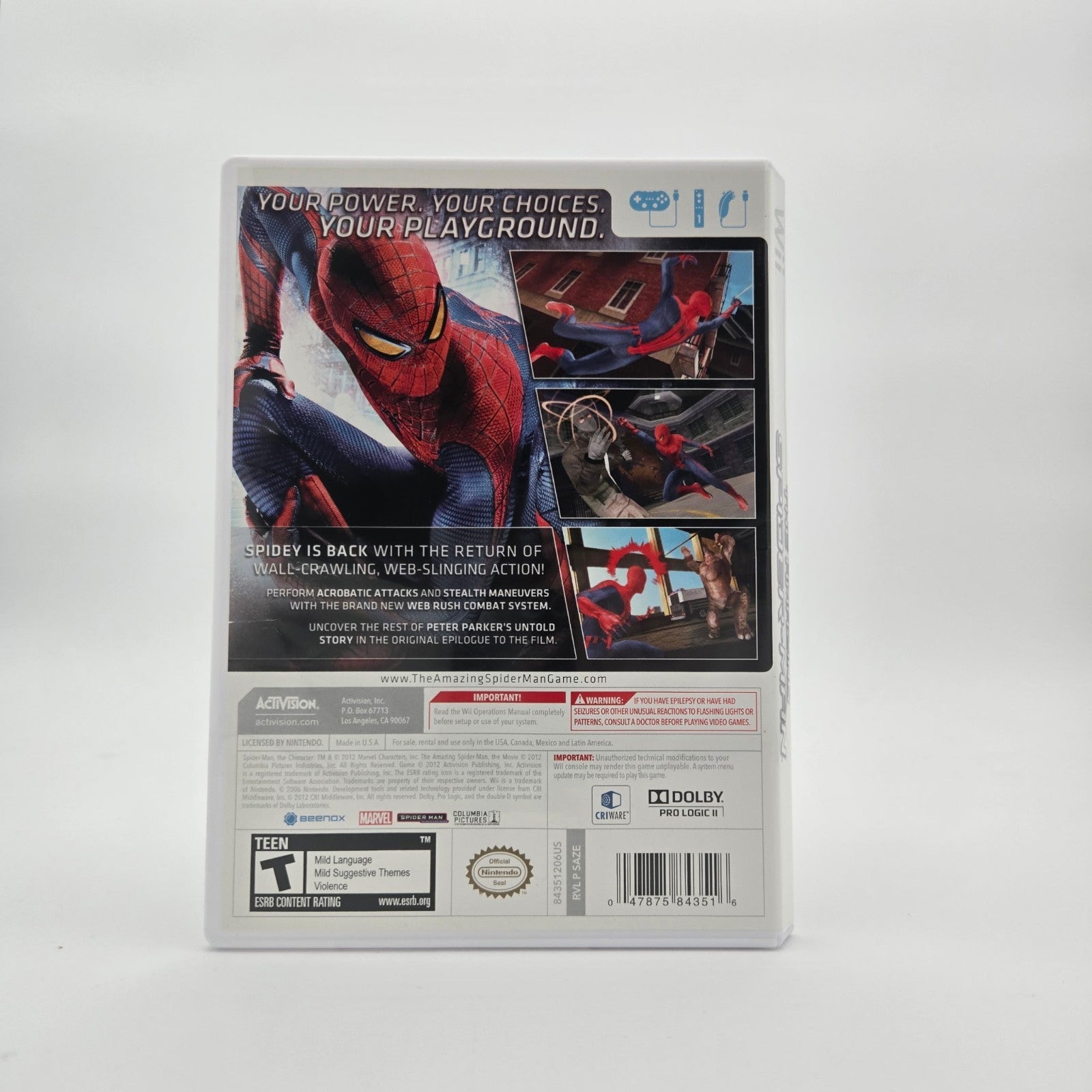 The Amazing Spiderman (Wii) CIB Complete Authentic Tested