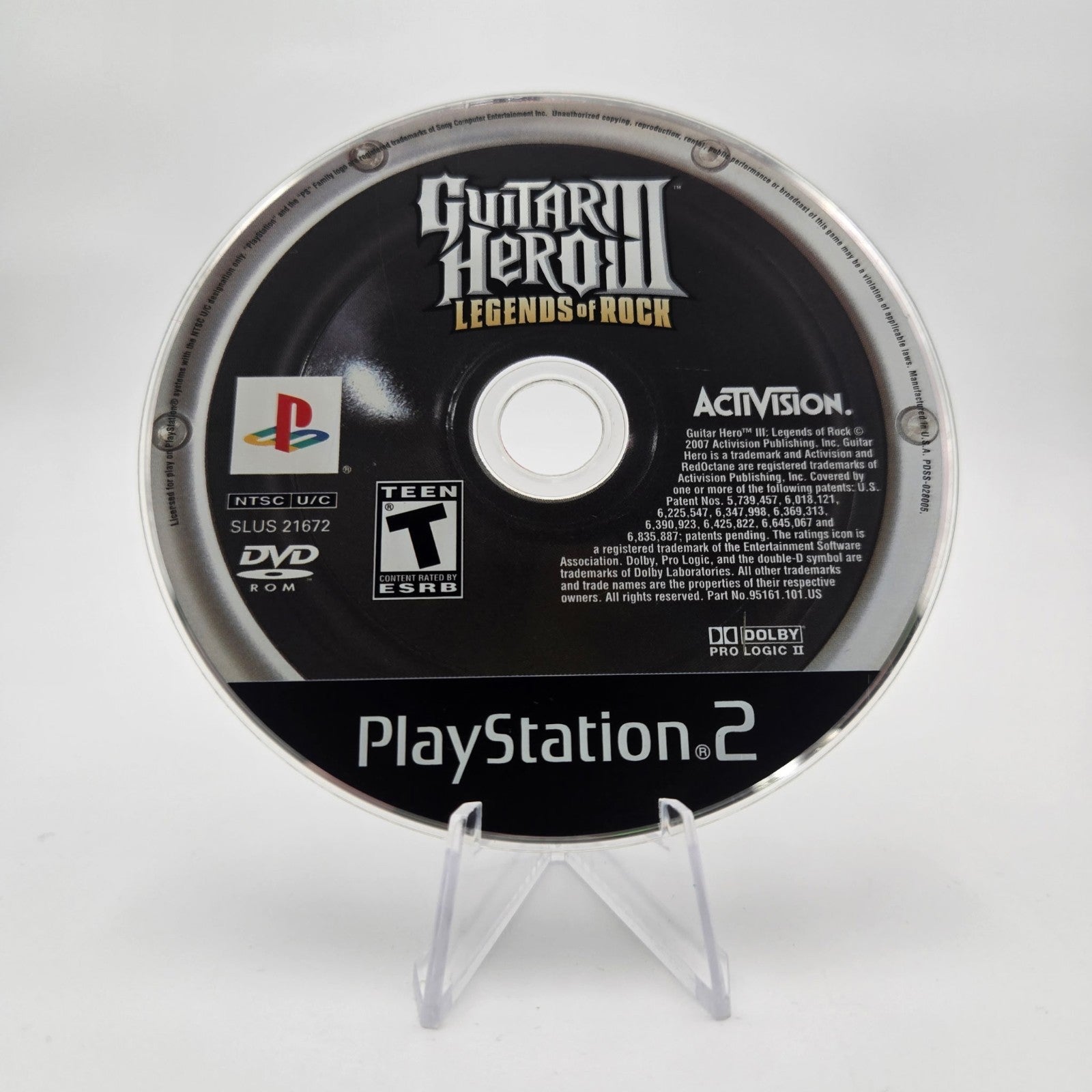 Guitar Hero III: Legends of Rock (Playstation 2) Authentic Tested Disc Only