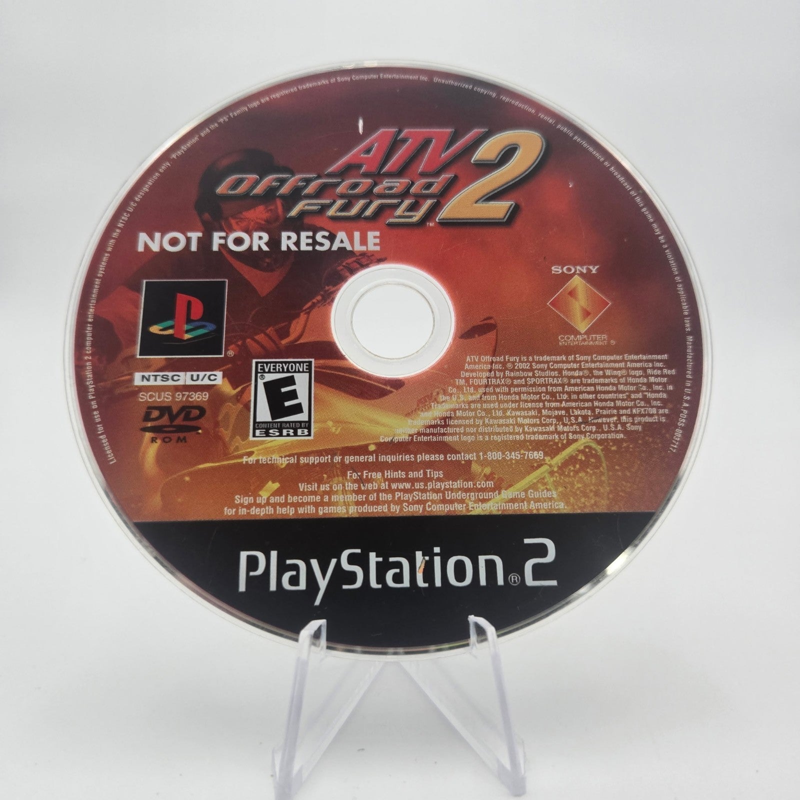 ATV Offroad Fury 2 (Playstation 2) Authentic Tested No Manual