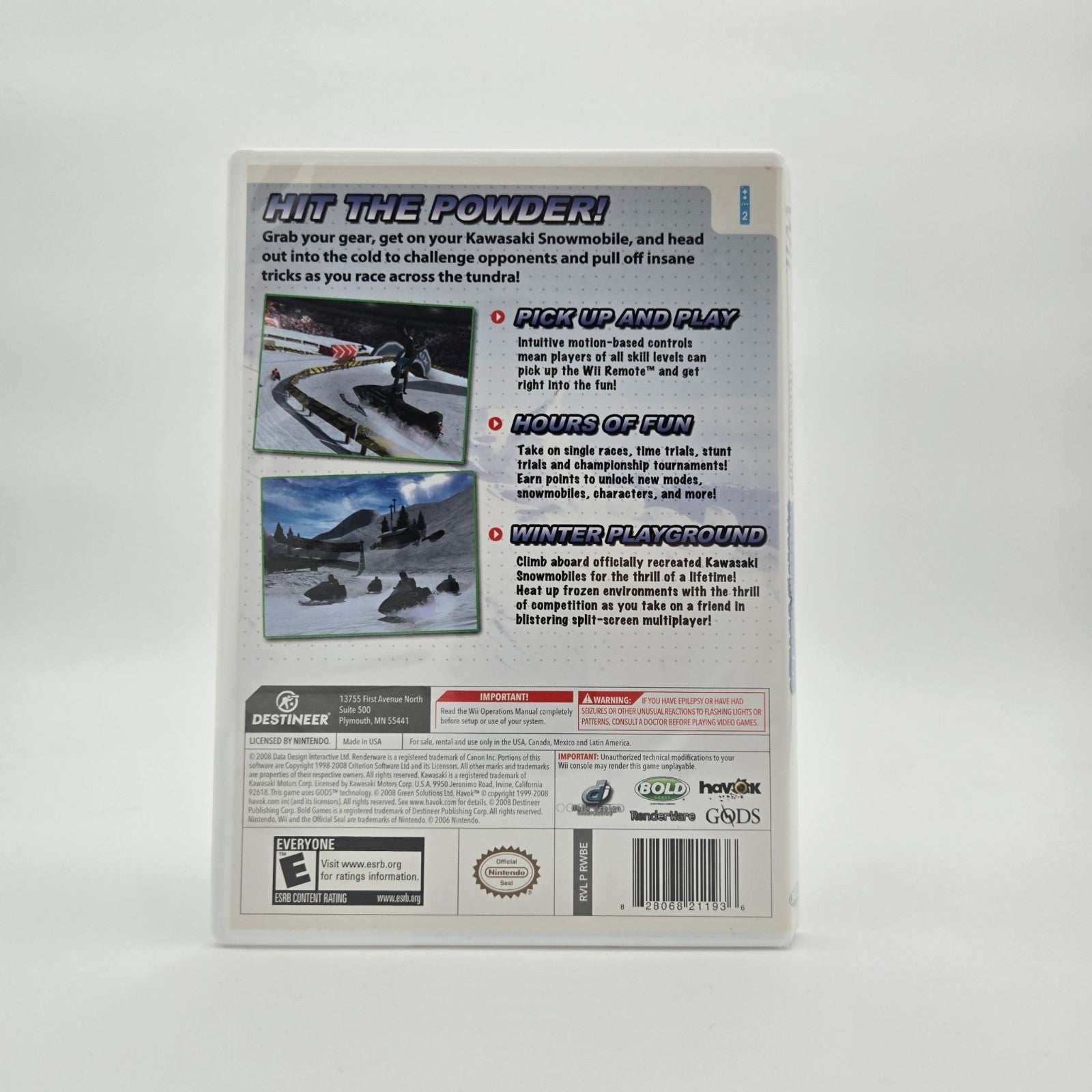 Kawasaki Snowmobiles (Wii) CIB Complete Authentic Tested