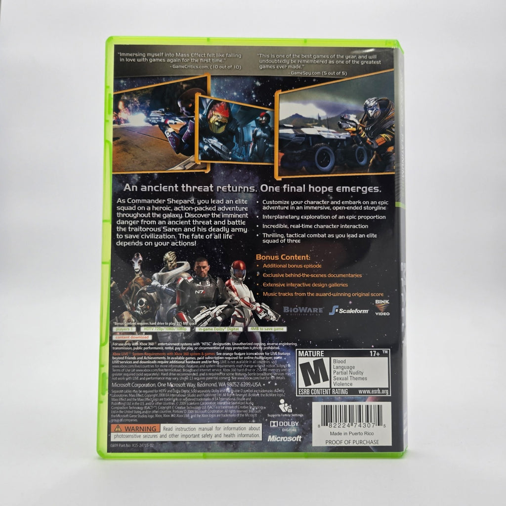 Mass Effect (Xbox 360) CIB Complete Authentic Tested