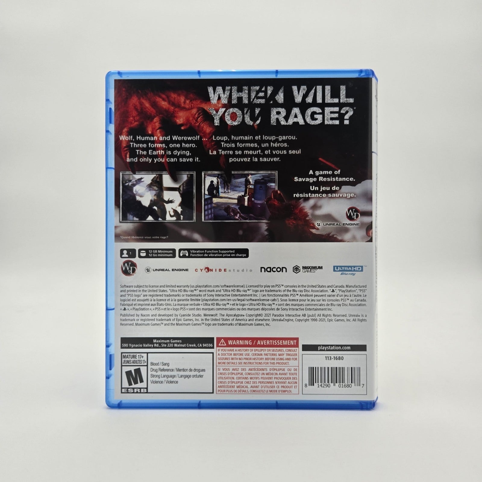 Werewolf The Apocalypse: Earthblood (PS5) CIB Complete Authentic Tested