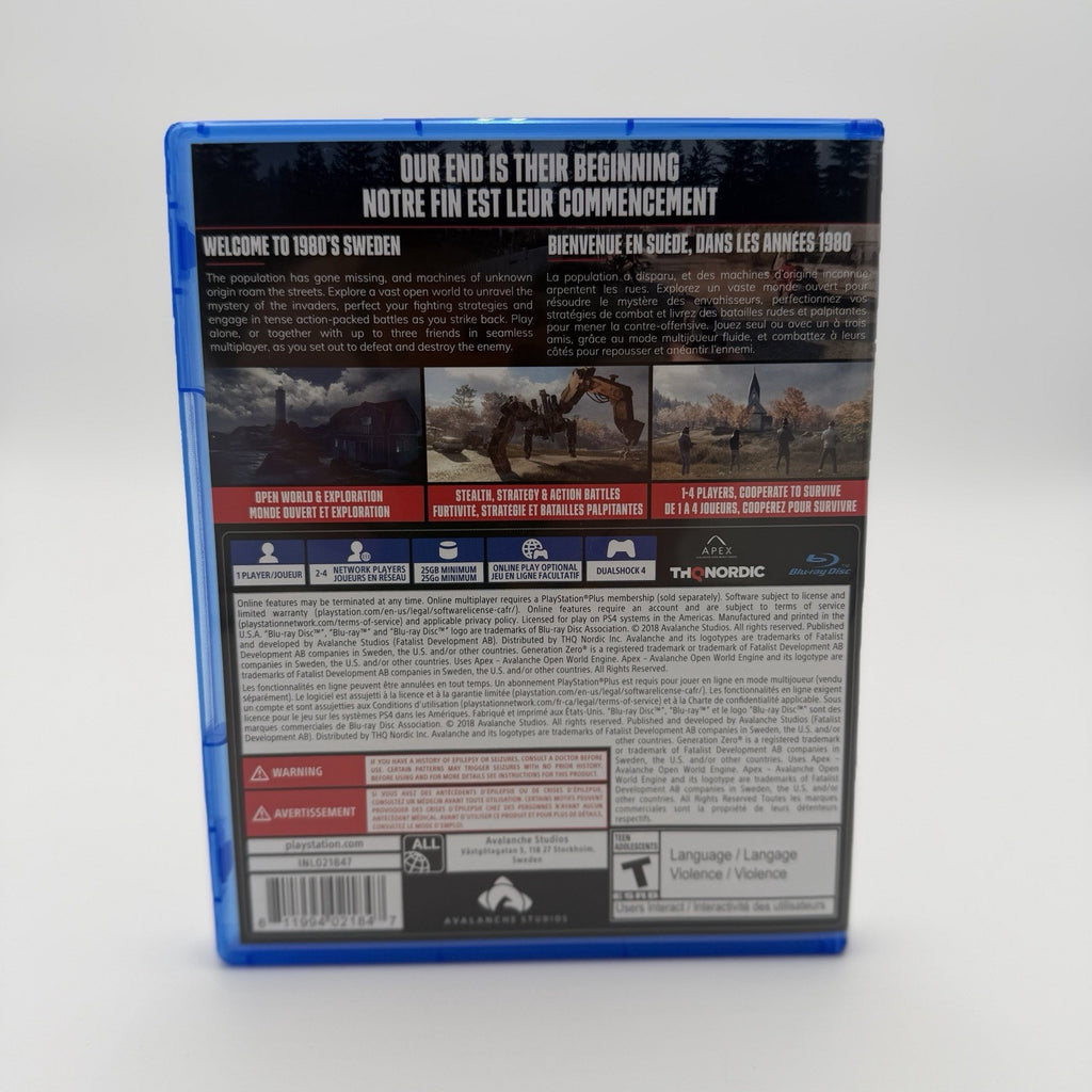 Generation Zero (PS4) CIB Complete Authentic Tested