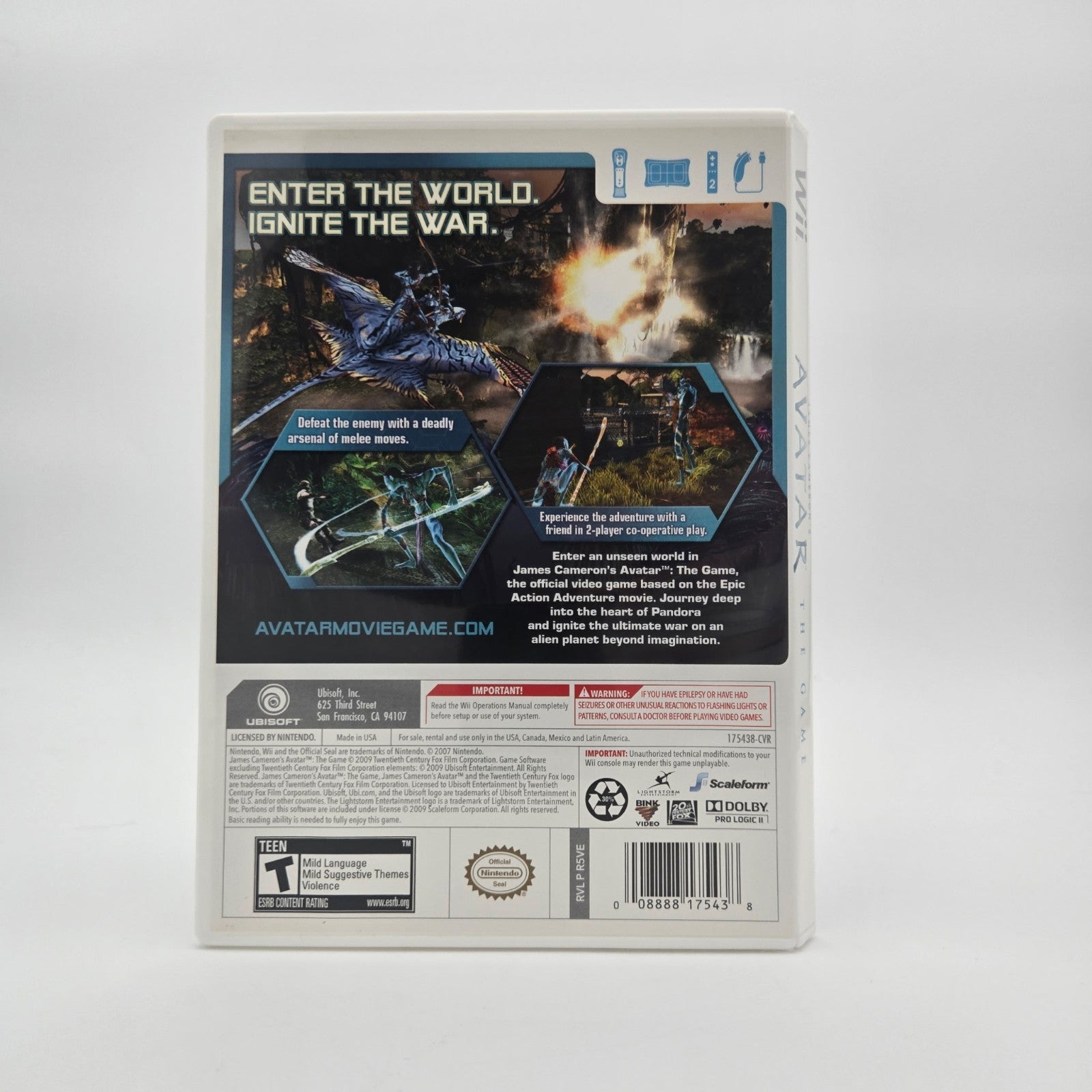 Avatar The Game (Wii) Authentic Tested No Manual