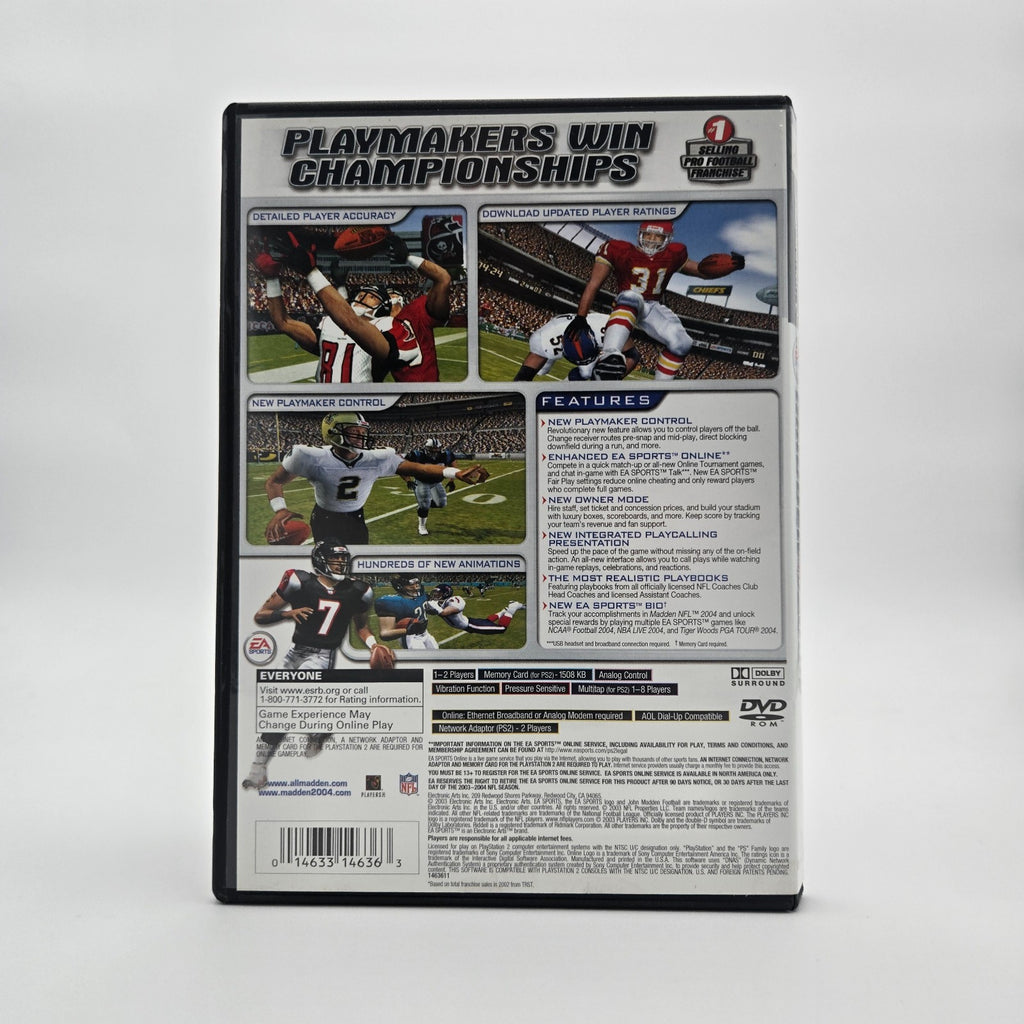 Madden NFL 2004 (Playstation 2) CIB Complete Authentic Tested