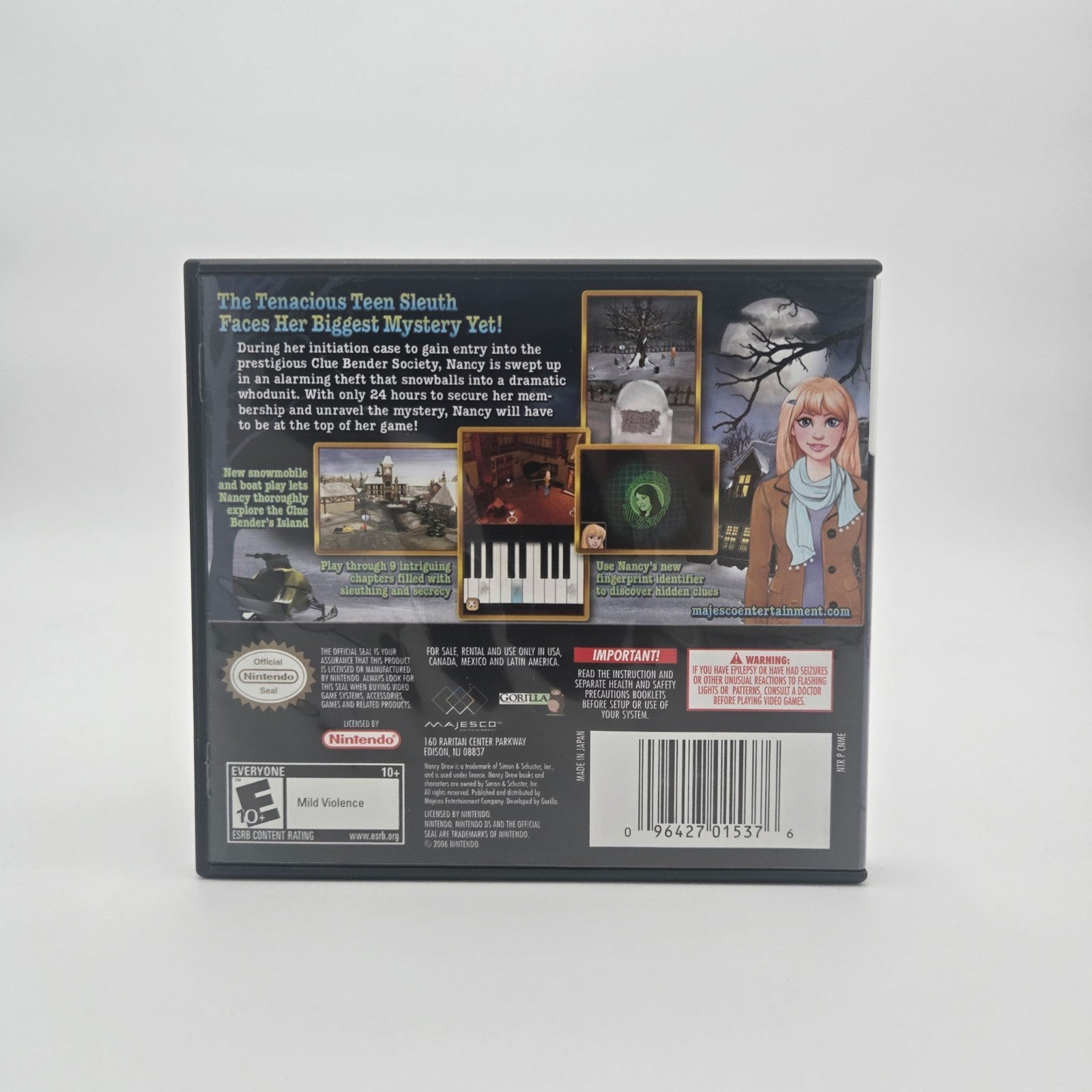 Nancy Drew: The Mystery of the Clue Bender Society (DS) CIB Complete Authentic