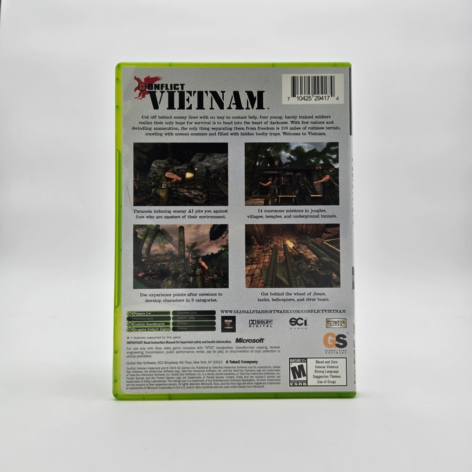 Conflict Vietnam (XBOX) Authentic Tested No Manual