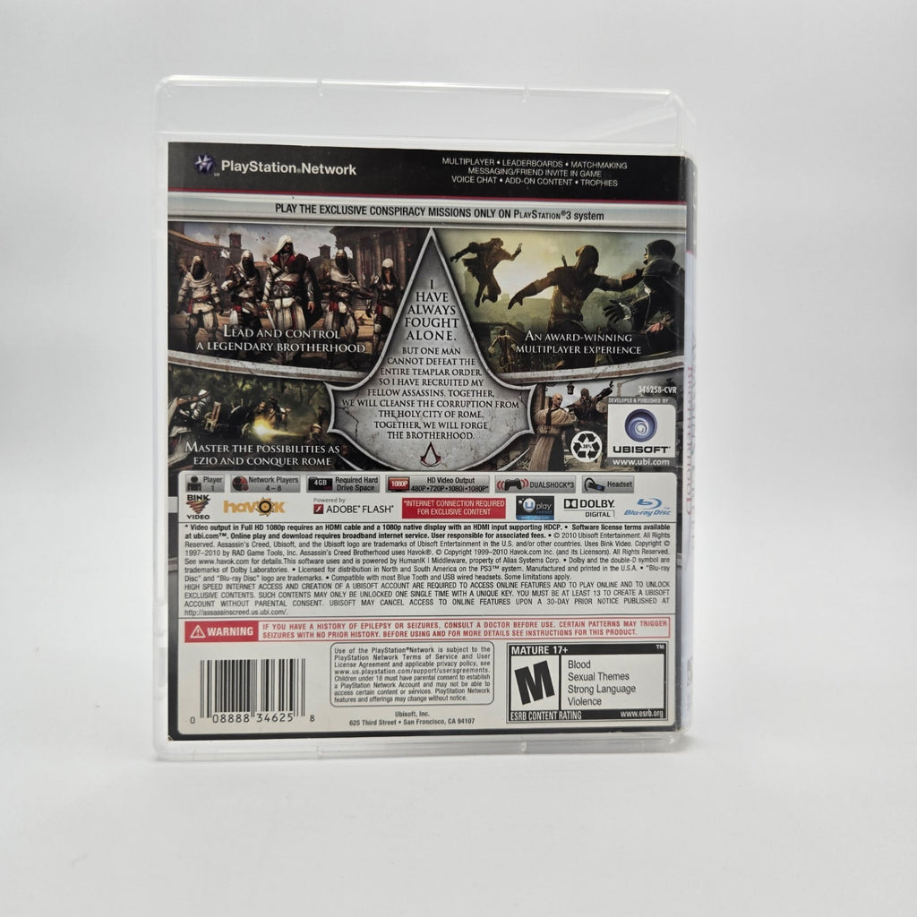 Assassin’s Creed Brotherhood (Playstation 3) CIB Complete Authentic Tested