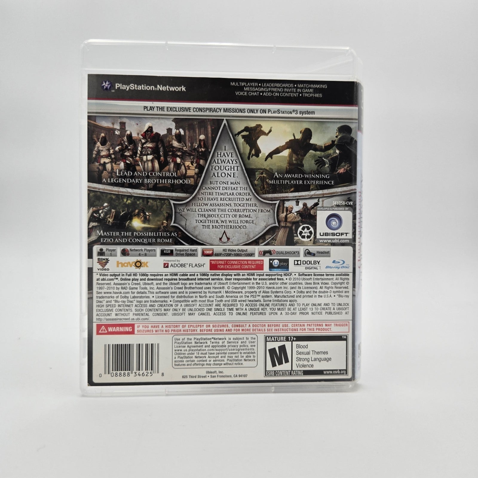 Assassin’s Creed Brotherhood (Playstation 3) CIB Complete Authentic Tested