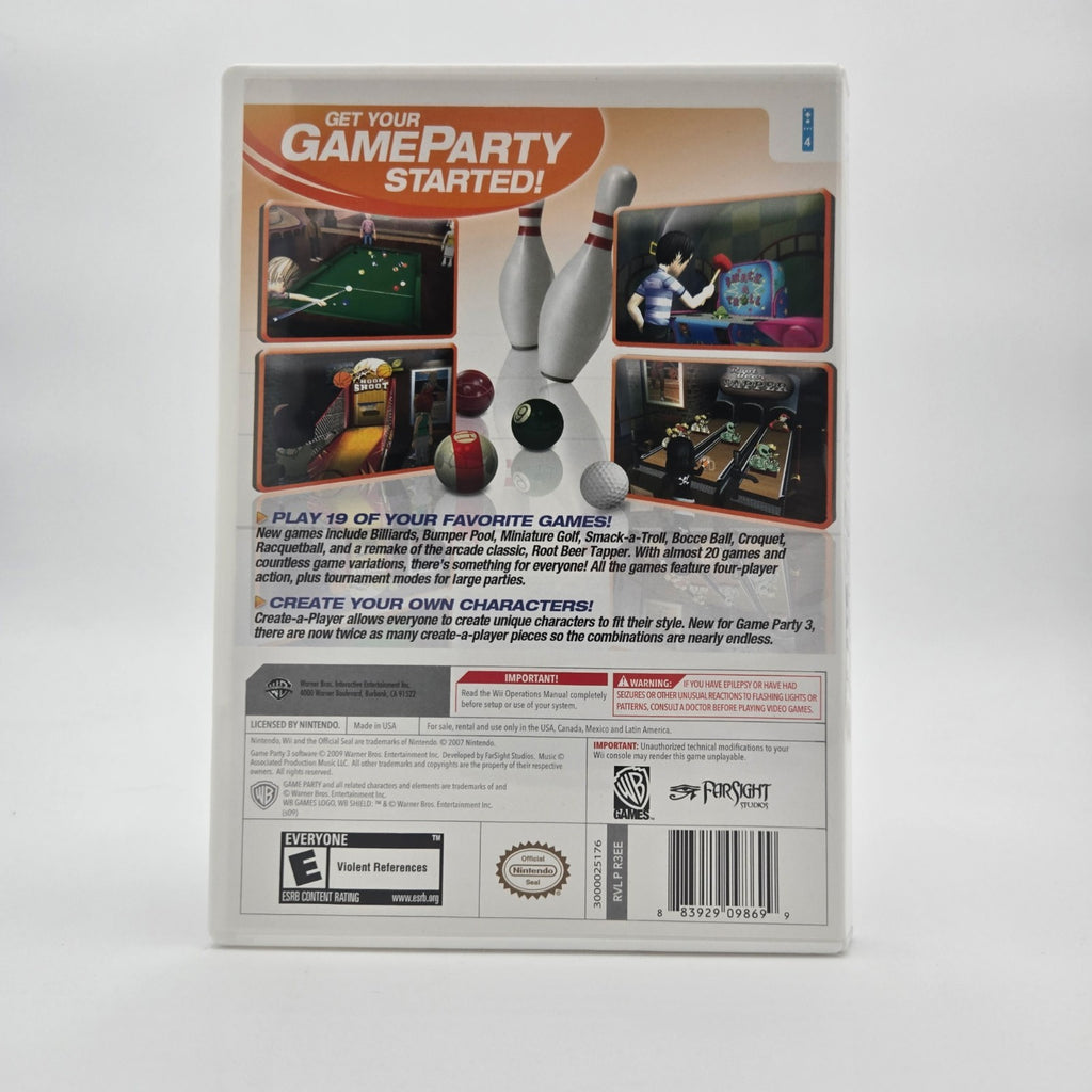 Game Party 3 (Wii) CIB Complete Authentic Tested