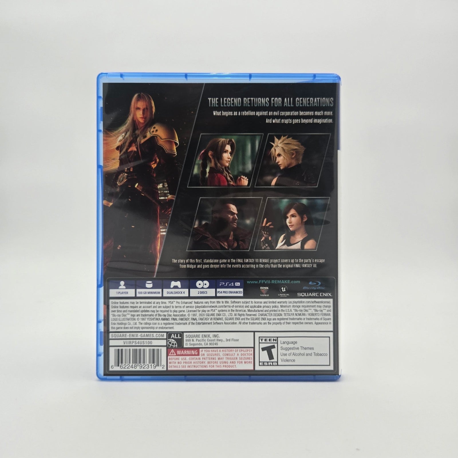 Final Fantasy VII Remake (Playstation 4) CIB Complete Authentic Tested