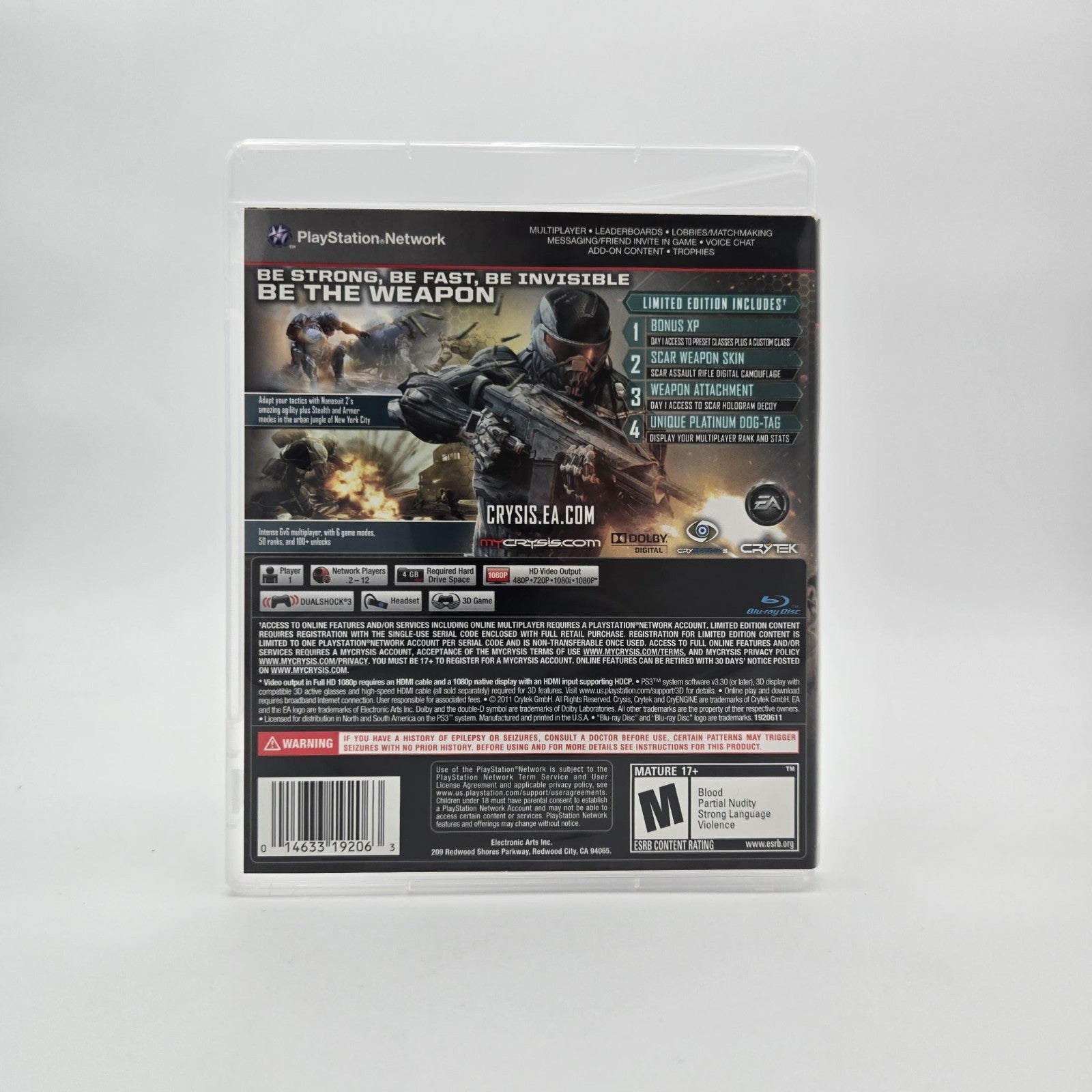 Crysis 2 Limited Edition (Playstation 3) Authentic Tested No Manual