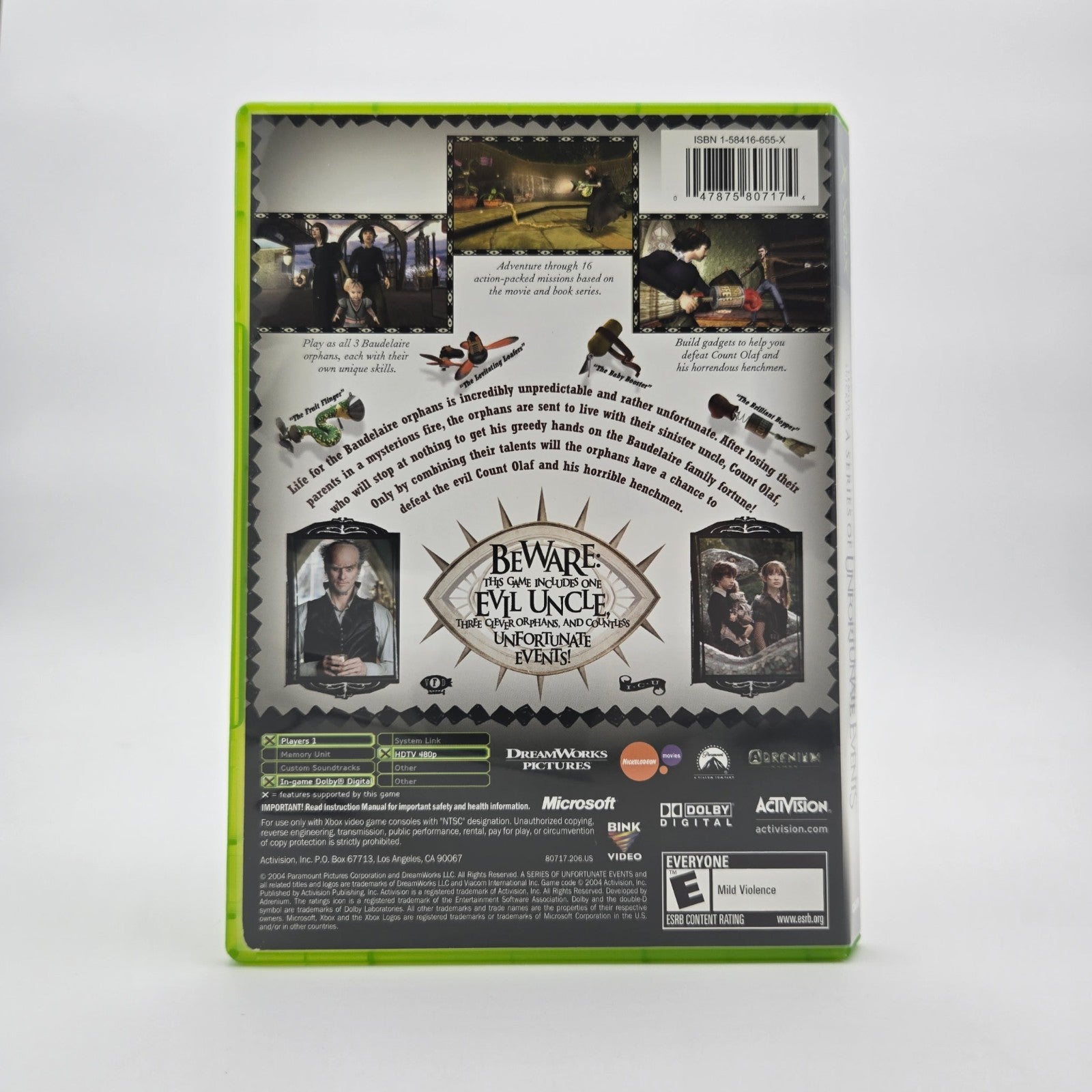 A Series of Unfortunate Events (XBOX) Authentic Tested No Manual