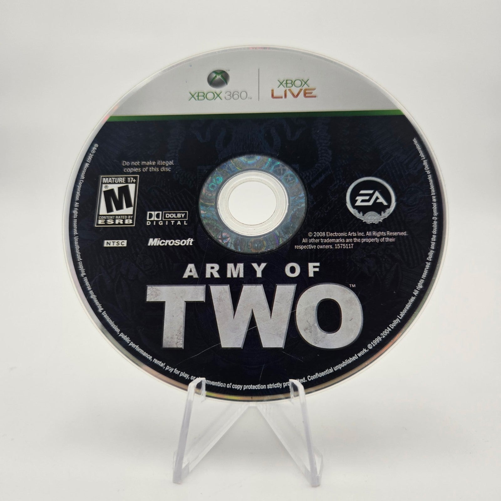 Army of Two (Xbox 360) Authentic Tested Disc Only