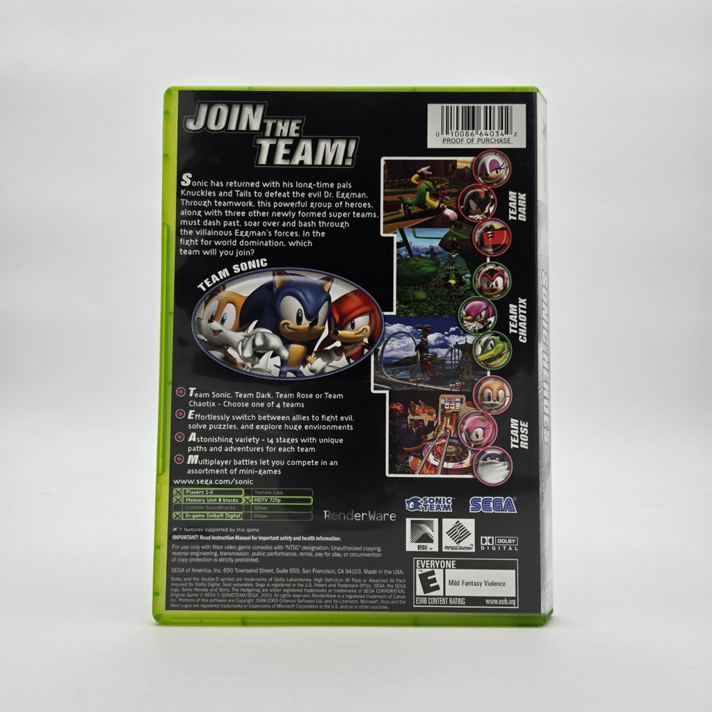 Sonic Heroes (XBOX) CIB Complete Authentic Tested