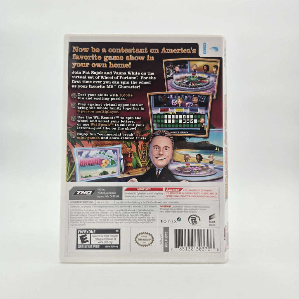 Wheel of Fortune (Wii) Authentic Tested No Manual