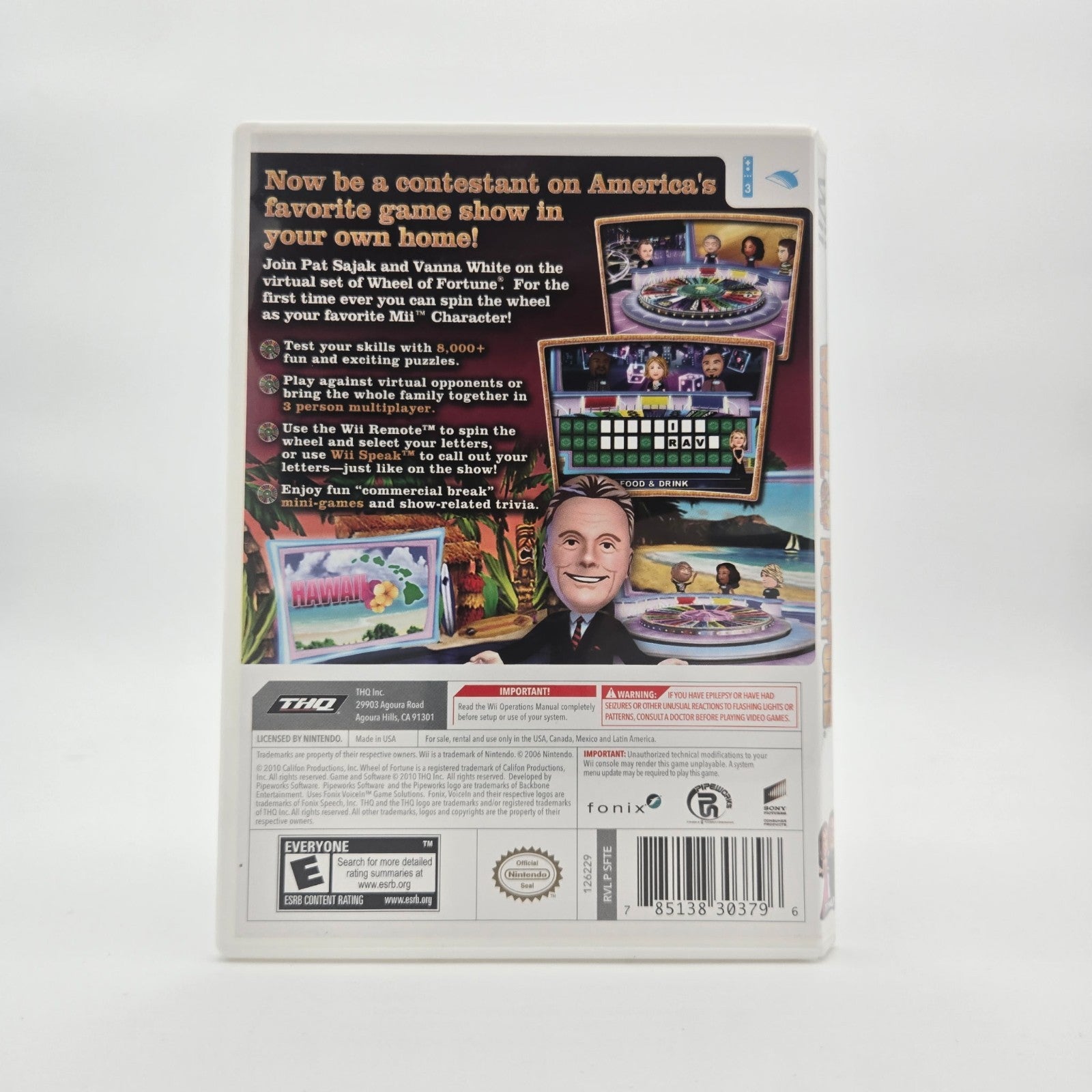 Wheel of Fortune (Wii) Authentic Tested No Manual