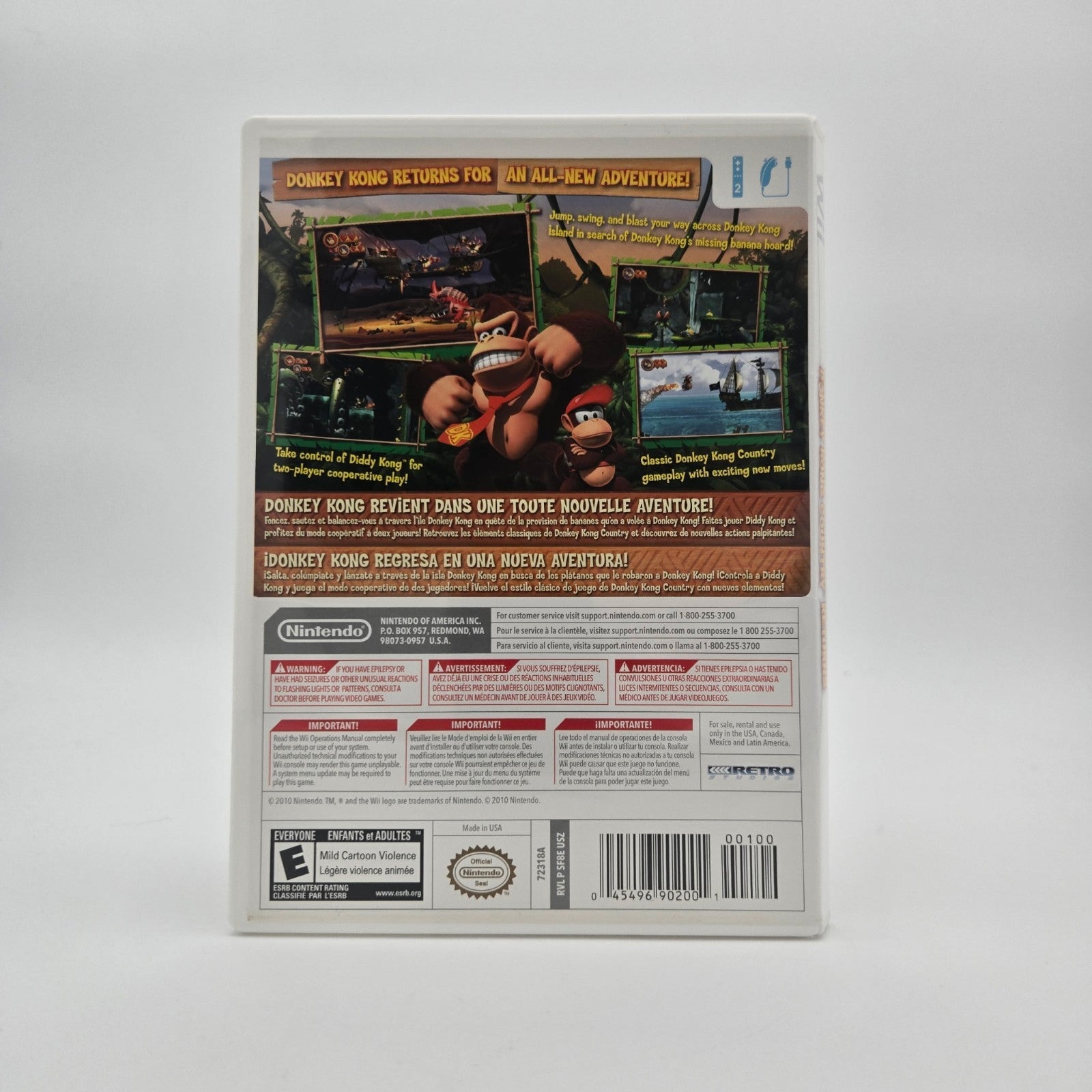 Donkey Kong Country Returns (Wii) Authentic Tested No Manual