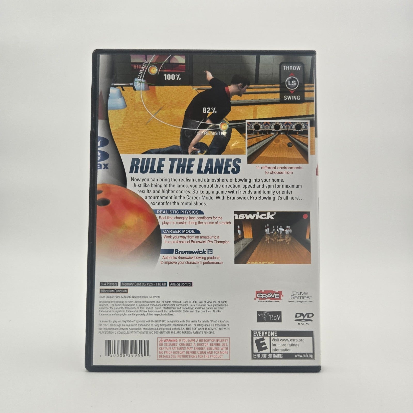 Brunswick Pro Bowling (Playstation 2) CIB Complete Authentic Tested