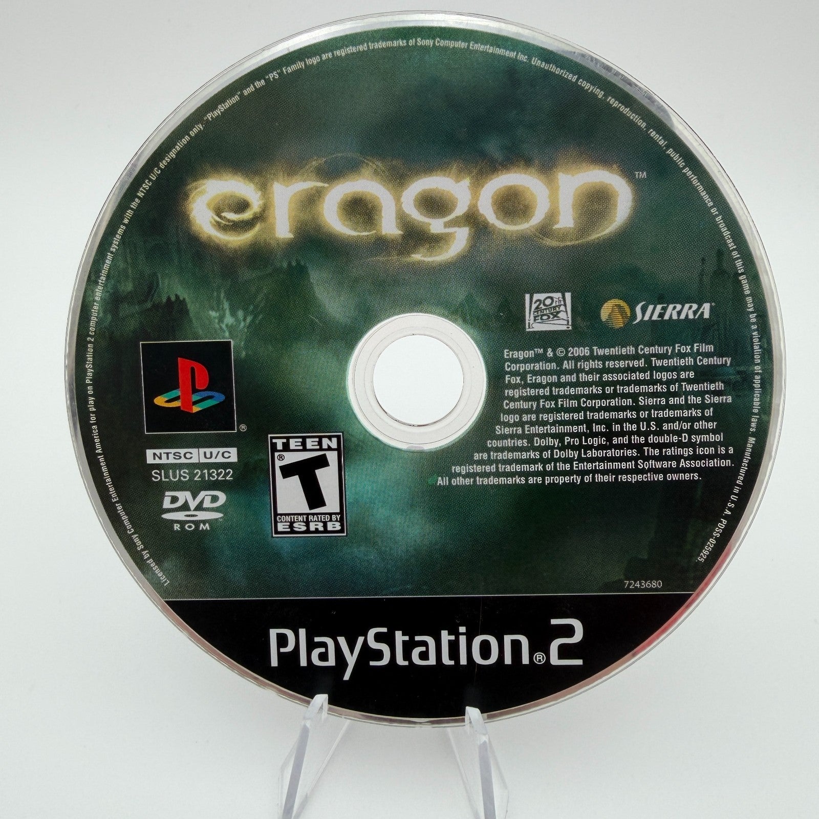 Eragon (PS2) Authentic Tested Disc Only