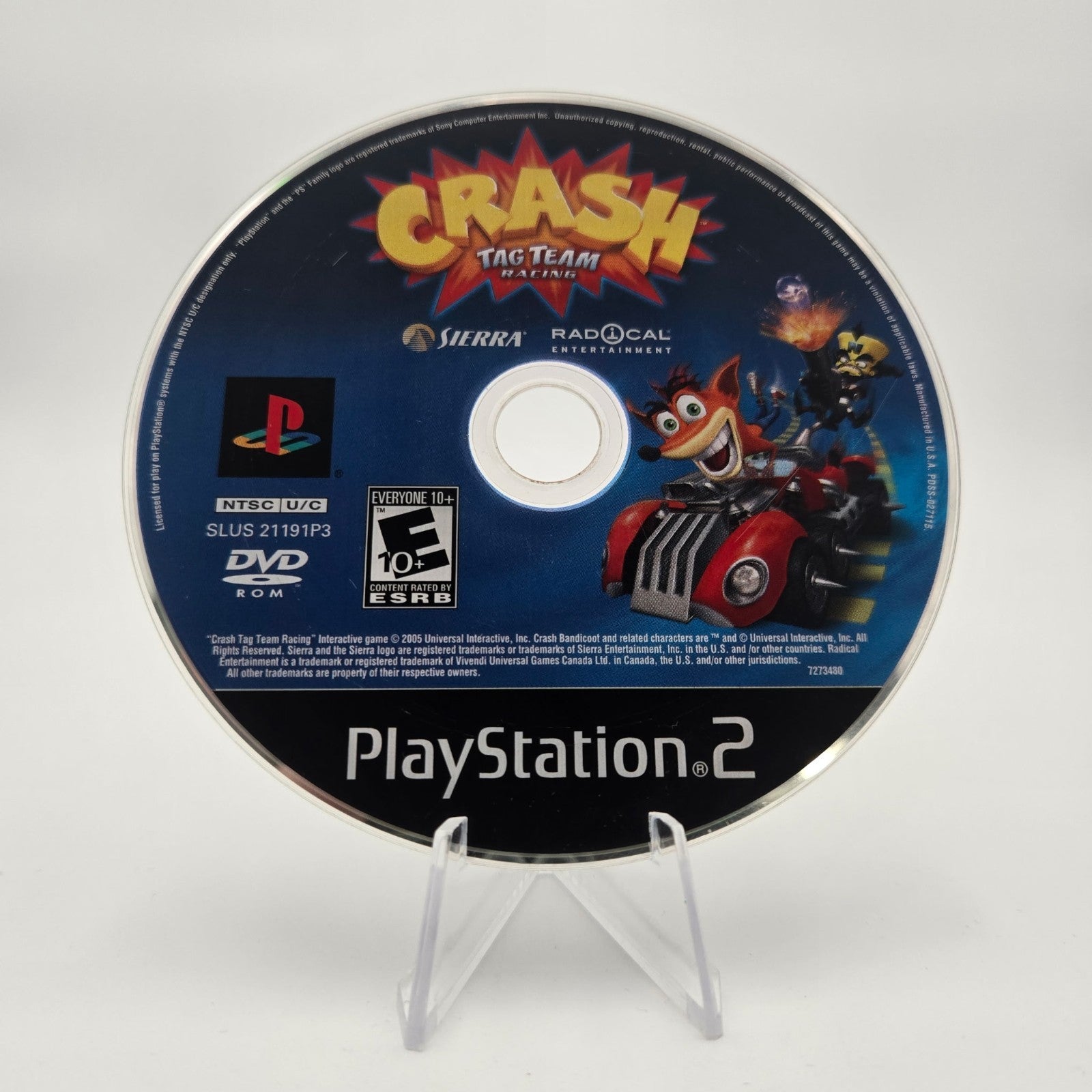 Crash Tag Team Racing (Playstation 2) Authentic Tested Disc Only