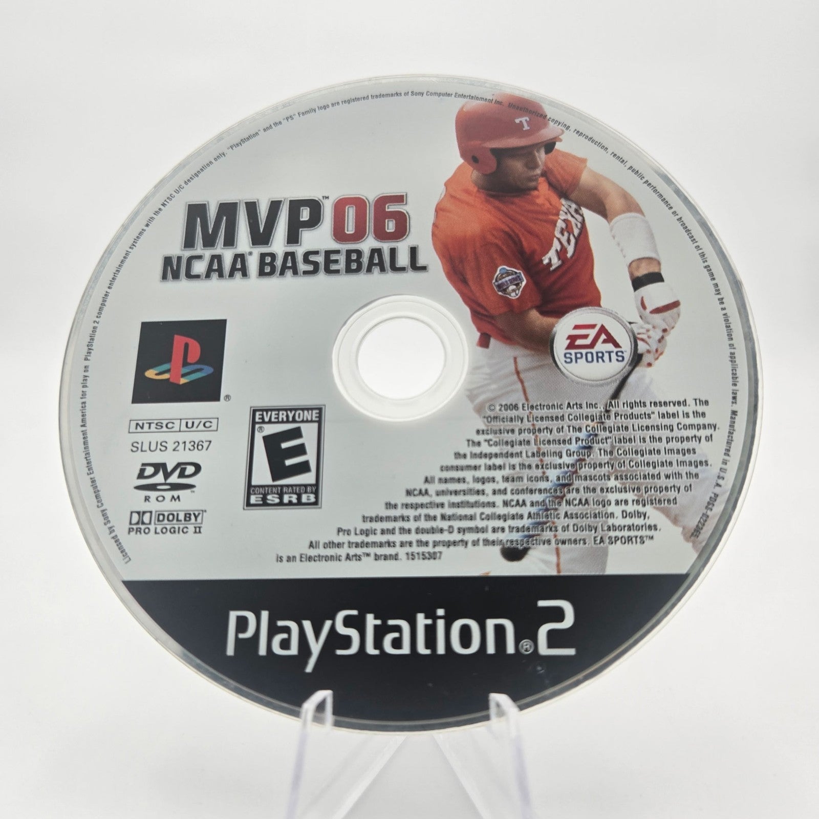 MVP NCAA Baseball 06 (PS2) Authentic Tested Disc Only