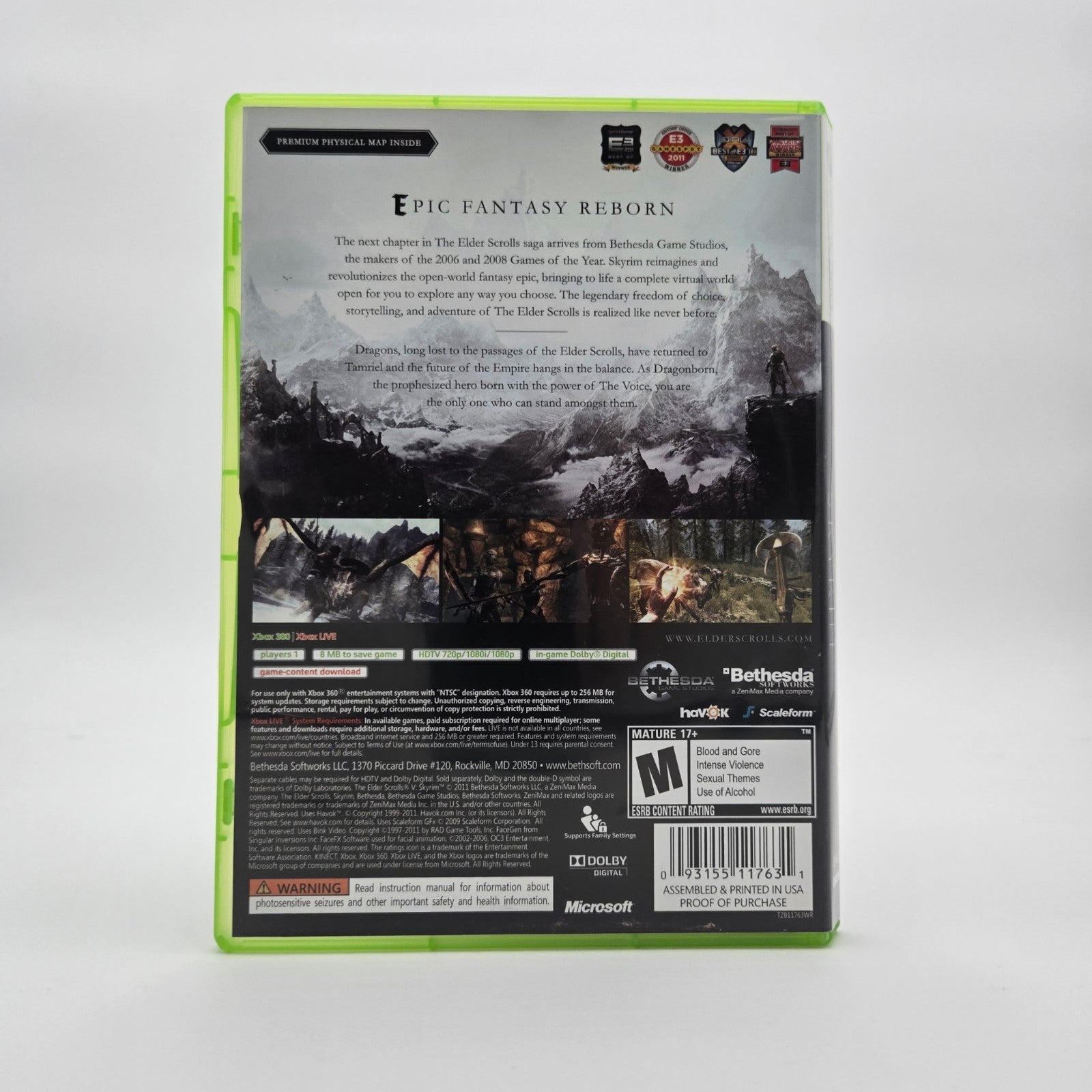 Elder Scrolls 5: Skyrim (Xbox 360) CIB Complete Authentic Tested