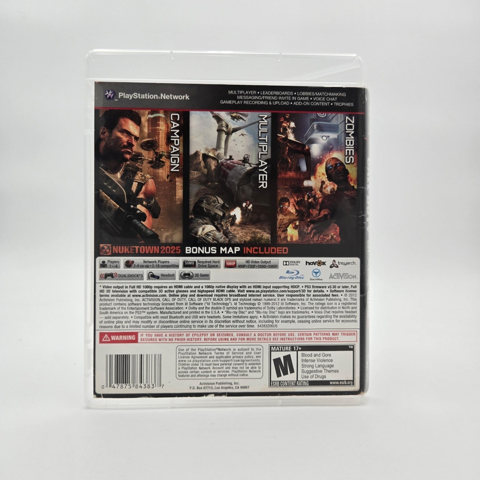 Call of Duty Black Ops II (Playstation 3) Authentic Tested No Manual