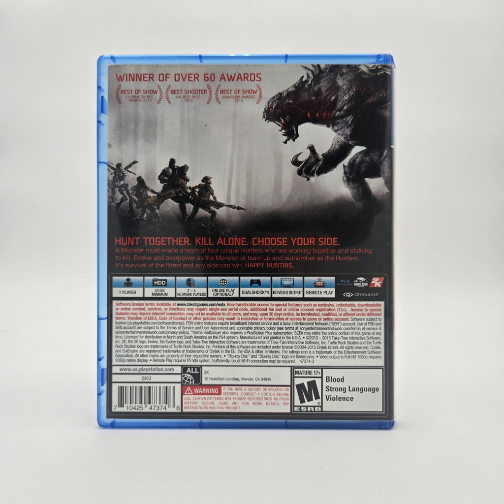 Evolve (Playstation 4) CIB Complete Authentic Tested