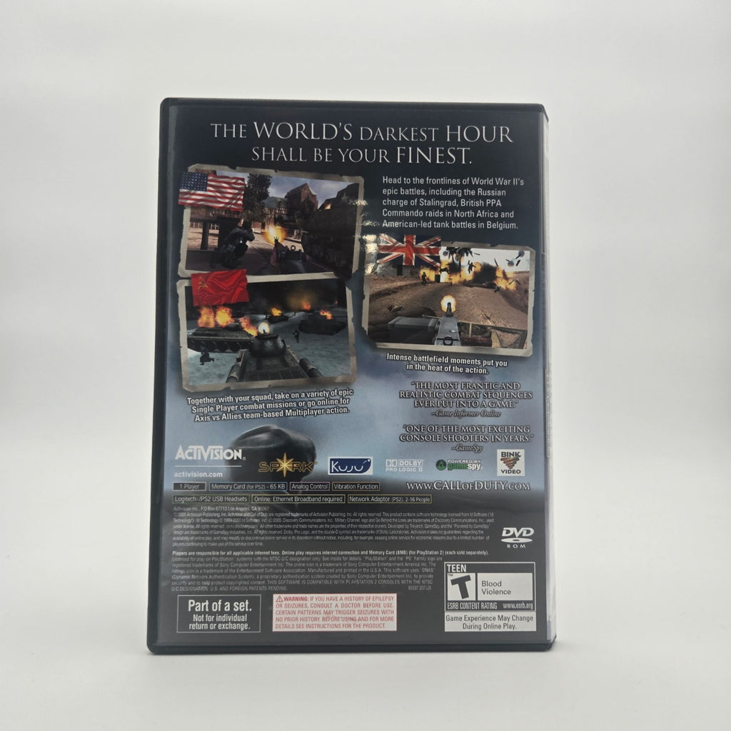 Call of Duty Finest Hour (Playstation 2) CIB Complete Authentic Tested